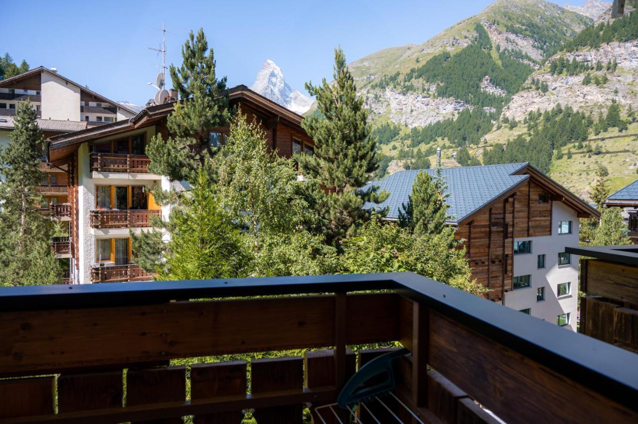 Ferienwohnung Sunnäplätzli- Aprt. 4p Matterhorn view/Wifi Zermatt Exterior foto